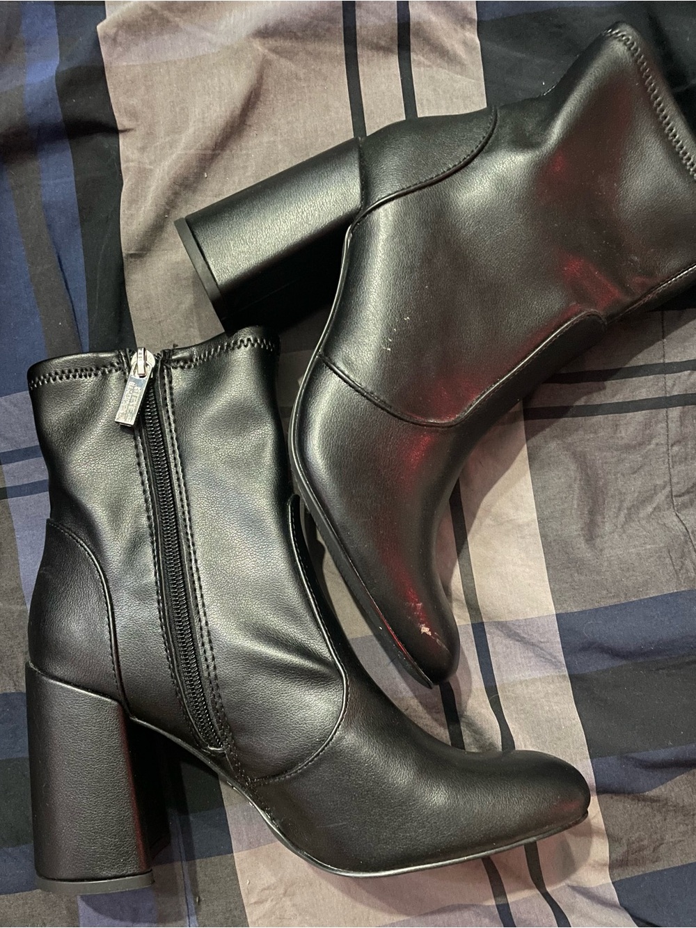Steve Madden Black Block Heel Ankle Booties